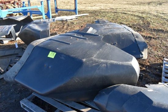 Pair Of Poly Fenders And Brackets, Came Off  JD Sprayer