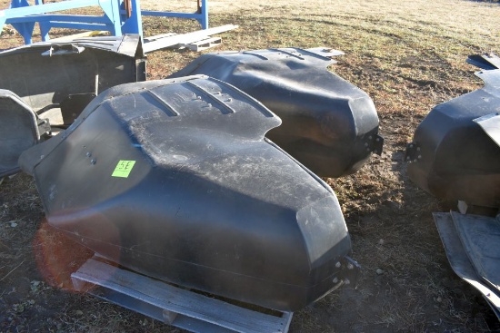 Pair Of Poly Fenders And Brackets, Came Off  JD Sprayer