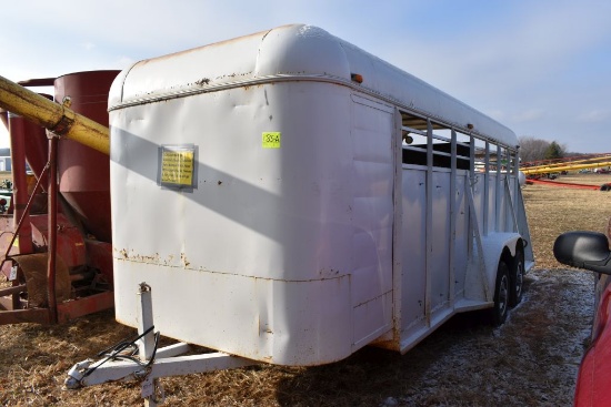 1983 Shopbuilt 16' Livestock Trailer, Tandem  Axle, Bumper Hitch, New Wiring And Plug  In,Newer Floo