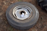 Goodyear 7.5-20 Drill Rib Tire On 6 Bolt Rim