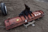 7' Straight Snow Plow Blade, Universal Skid  Loader Plate