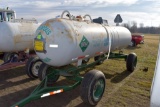 1000 Gallon Anhydrous NH3 Tank On Running  Gear With Flotation Tires