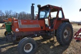 Hesston 1880 2WD Tractor, 7343 Hours, 3pt., 3  Hydraulics, 540/1000PTO, 18.4x38 Tires, 2  Front Suit