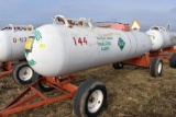 1000 Gallon Anhydrous NH3 Tank On Running  Gear With Flotation Tires
