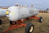 1000 Gallon Anhydrous NH3 Tank On Running  Gear With Flotation Tires