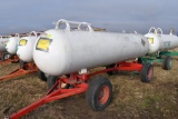 1000 Gallon Anhydrous NH3 Tank On Running  Gear With Flotation Tires