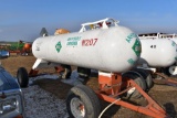 1000 Gallon Anhydrous NH3 Tank On Running  Gear With Flotation Tires
