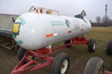 1000 Gallon Anhydrous NH3 Tank On Running  Gear With Flotation Tires