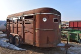 1978 Chickasaw Livestock Trailer, 14', Tandem  Axle