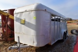 1983 Shopbuilt 16' Livestock Trailer, Tandem  Axle, Bumper Hitch, New Wiring And Plug  In,Newer Floo