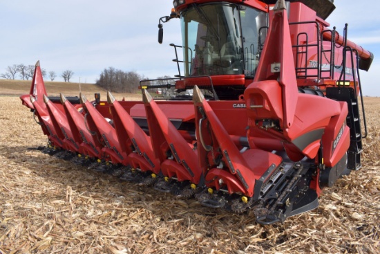 2016 Case IH 4408 Corn Head, 8 Row 30”, Hydraulic Deck Plates, Knife Rolls, Single Point Hookup, Dua