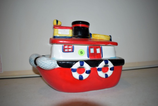 Tugboat Cookie Jar, no box