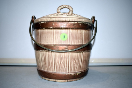 Pail With Handle Cookie Jar, no box