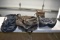 2 Duffle Bags With Camo Lunch Boxes & Other Small Bags