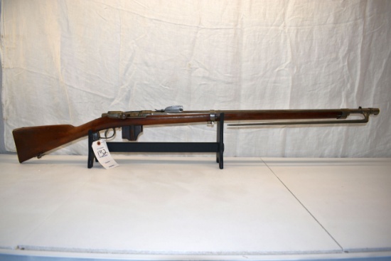 P. Stevens Maastricht Belgian Model 1873 Army Bolt Action Rifle, 10.4mm Cal., With Bayonet SN: 2314