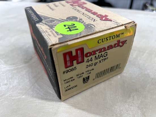 20 Rounds Of Hornady 44 Magnum 240 GR XTP Ammo