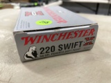 20 Rounds Of Winchester 220 Swift 50GR Pointed Soft Point Ammo