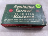 Remington Kleanbore 30-40 KRAG Ammo, 20 Rounds, Box in good condition