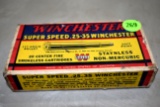 Winchester Super Speed 25-35 WIN Ammo, 20 Rounds, Box in Good Condition