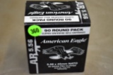 90 Rounds American Eagle 5.56 x 45MM NATO, 55GR FMJ, Clipped Ammo