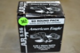 90 Rounds American Eagle 5.56 x 45MM NATO, 55GR FMJ, Clipped Ammo