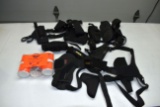 Assorted Gun Holsters & Straps and Tannerite 1/4 lb Brick Rifle Targets