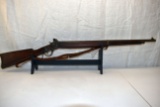 Winchester Falling Block Lever Action 22 Short Rifle Stamped US With Flaming Bomb Below, Rear Peep S