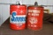 2 Snowmobile Advertising Gas Cans