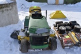 John Deere LX178 Lawn Mower, Liquid Cooled V-Twin Engine, cracked hood