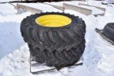 (2) 14.9x26 Tires on John Deere 8 Bolt Rims, selling 2 x$