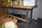 Metal frame wood top table, 30