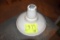 White Industrial light shade, located building 6