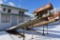 Clay barn cleaner approximately 160' of chain with outside load stand chute with motor,