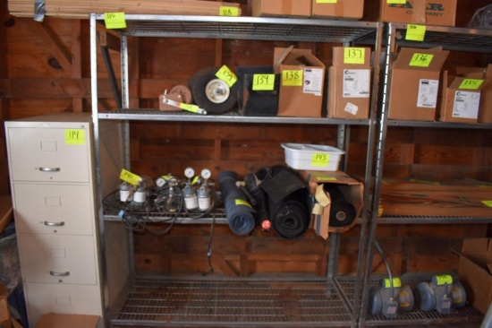 4 tier shelving 60" x 24" metal, located building 5