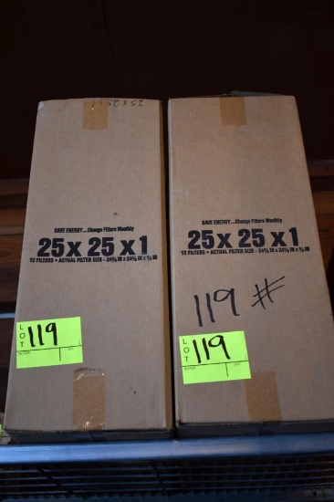 14= 25x25x1 furnace filters, located building 5