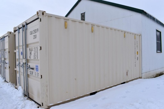 20' Shipping Container, double door, good floor, 1,173 cu.ft., manufactured in 2015,