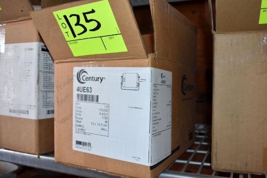 Century 1/3 hp single phase motor new in box, located building 5