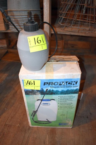 Propack electric rechargeable sprayer and hand sprayer, located building 5