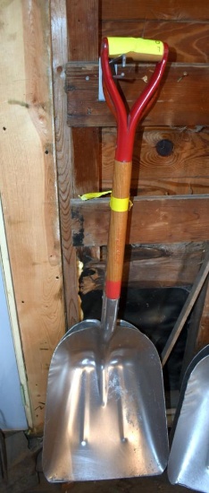 2 aluminum scoop shovels, located building 5