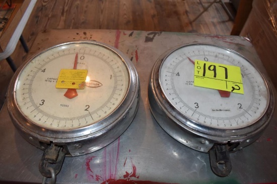 2 Chatillon Cap. 15KG X 20 Grams scales, located building 5