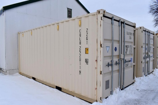 20' Shipping Container, double door, good floor, 1,173 cu.ft., manufactured in 2015,
