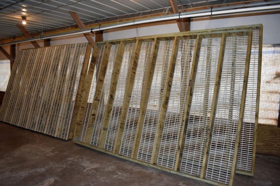7 128" x 89" tender foot pads on wood frame, located building 1