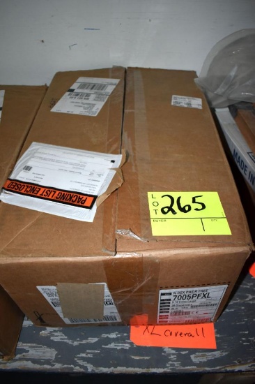 20 boxes of XL N-Dex power free Nitrile gloves, opened shipping case, located building 5