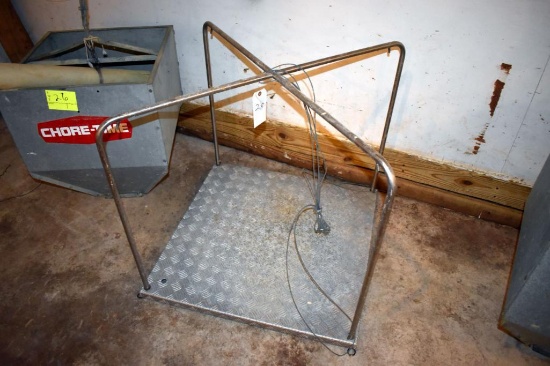28" x 28" aluminum platform, located building 1