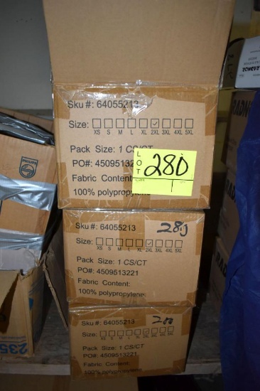 3 boxes of cover-alls nylon, size XXL, located building 5