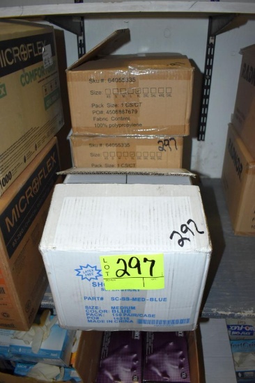 4 boxes of shoe/boot covers, sized XL, located building 5