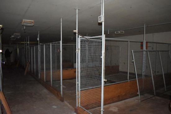 12= 12' x 17' Metal mesh panels with tube frames, wooden bottoms,