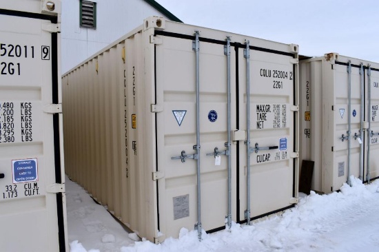 20' Shipping Container, double door, good floor, 1,173 cu.ft., manufactured in 2015,