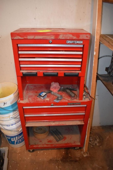 Craftsmen top and bottom roller tool chest, located building 5
