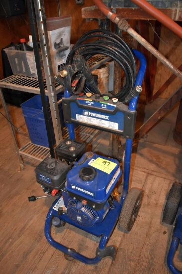 Power Horse 212cc engine 3100psi, gas pressure washer, hose and wand, located building 5